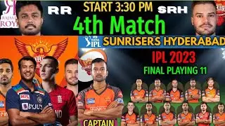 Sunrisers Hyderabad final playing11|| IPL2023 SRH vs RR 4th match 2nd april playing11