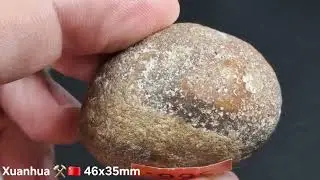 Agate + Hematite Achat 💛🧡 Xuanhua ⚒️🇨🇳 46x35mm -- www.rossminerals.com