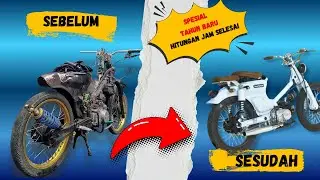 PROSES SECEPAT ITU‼️Modifikasi astrea grand jadi street cub Hitungan jam
