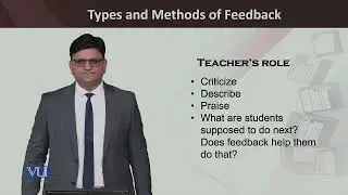 Types and Method of feedback | Teaching of Reading and Writing Skills | ENG515_Topic198