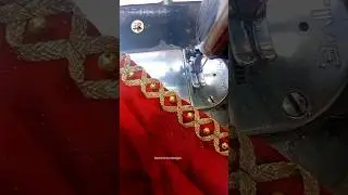 ✨Элегантный дизайн с золотым кружевом и бисером | Простое шитье✨ #короткоевидео #вирусноевидео