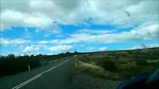 Time-lapse video of driving to Hraunfossar by Roads 47, 50, 518