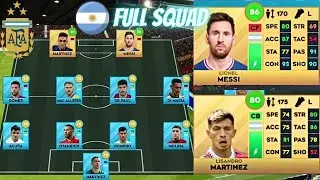 DLS 23 | ARGENTINA FULL WORLD CUP SQUAD RATINGS