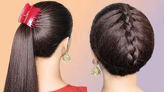 Beautiful Easy & Amazing Look Hairstyle With Clutcher F Wedding _ Easy Hairstyles F Long  Hair #hair