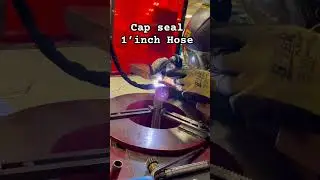 Tig welding 1&rdquo; braided hose  #capseal #stainlesssteel #welding #tigwelding