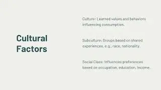 Consumer Behavior Model