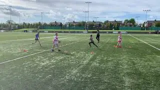 Junior rugby league drill focusing on individual line speed