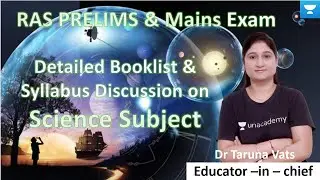| Detailed Booklist & Syllabus Discussion on Science Subject  | RAS EXAM| Dr Taruna Sharma |