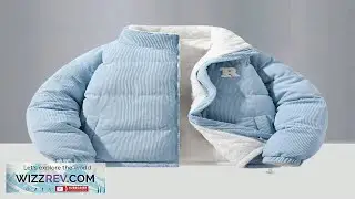 Men's Fashion Versatile Chest Embroidered Letter Decor Corduroy Sherpa Reversible Casual