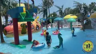 Water Park and Outdoor Pool in the Seacrest Oceanfront Resort, Myrtle Beach, SC | Ronito Travel Vlog