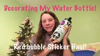 Decorating My Water Bottle With Redbubble Stickers! | Allie