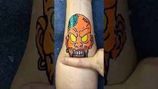 He Is Hungry for Likes 😡👍🏻 Temporary Tattoo design by floating pen art sticker #shorts