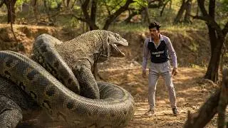 Big Anaconda Vs Komodo Dragon: who wins?