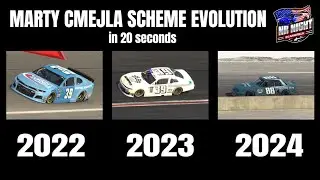 Marty Cmejla NR Night in America Scheme Evolution (2022-2024)