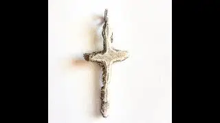 Mens Silver Cross Necklace. Rocker / Biker Statement Jewelry. USA Handcrafted by LUGDUN ARTISANS