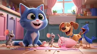 🐱 Loolo Cat&rsquo;s Milkshake Mess | Funny Kids Rhyme | Messy Milkshake Cartoon | Loolo Kids Style