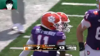 Clemson vs Georgia tech reaction week 3! College football!! 