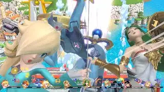 Smash Ultimate - 8 Giants Female Fighters Screen KO's #3