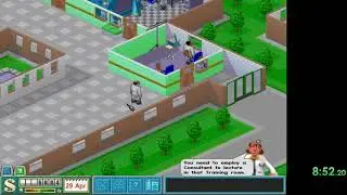 Theme Hospital speed run Frimpton-on-Sea in 32:25