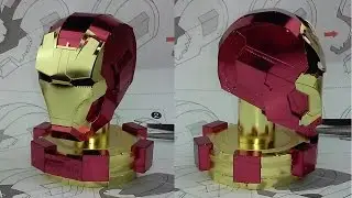 Metal Earth Build - шлем Iron Man Mark XLV