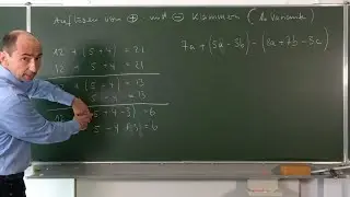 Grundlagen: Aufl&ouml;sen von Plus- und Minusklammern (Variante 1 mit Abdecken und Zeichen umdrehen)
