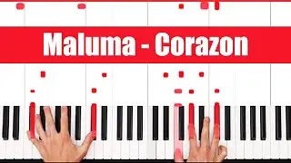 Corazon Maluma Piano Tutorial Easy Chords