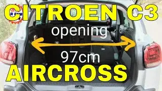 CITROEN C3 AIRCROSS BOOT DIMENSIONS IN CM, 2017 - present #cargurudiy