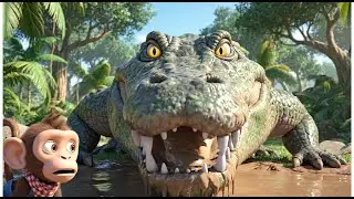 Monkey_Funny Digs a Pond to Raise Fish… But a Ferocious Crocodile Suddenly Emerges!