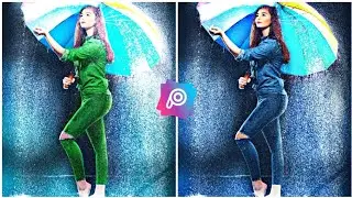 #PicsArt Photo Edit Tutorials ||Glowing Umbrella Effects|| #PicsArt Amazing Photo Edits||