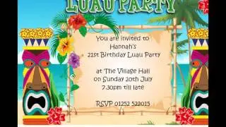 Luau Party invitation