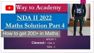 NDA 2022 2 MATHS Solution with concepts and tricks ( Part 4 )
