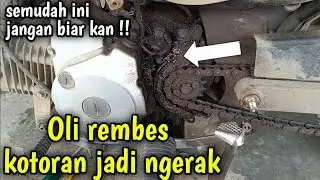 Oli mesin rembes di bagian blok magnet supra x 125 dan karisma #supra  #suprax #karisma