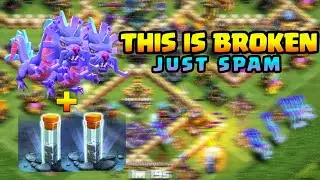 Best TH18 Spam Attack for Loot | Azure Dragon + Totem Spell | Clash of Clans #clashofclans