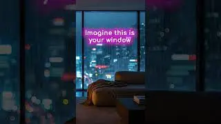 Imagine this is your window  #ambient  #cozy #fireplace #rain #asmr #thunder