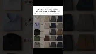 Stop Buying More Clothes! Learn These Perfect Color Combinations for Men