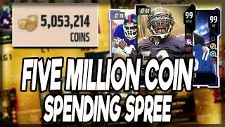 FIVE MILLION COIN SPENDING SPREE!! WE HAVE 99'S EVERYTHING!| MADDEN 18 ULTIMATE TEAM SPENDING SPREE