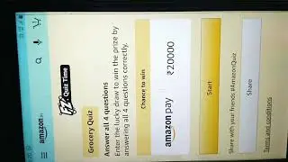 Amazon Grocery quiz/ Answer and win Rs 20000/-