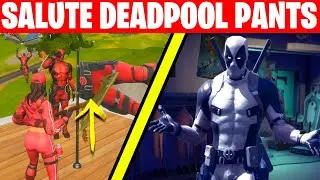 HOW TO SALUTE DEADPOOL'S PANTS LOCATION : DEADPOOL WEEK 9 CHALLENGES (FORTNITE BATTLE ROYALE)