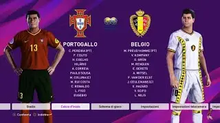 eFootball PES 2020 - NATIONAL ALL TIME CLASSIC -  PORTOGALLO-BELGIO - MATCH GAMEPLAY
