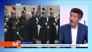Le Pr&eacute;sident palestinien re&ccedil;u par Emmanuel Macron