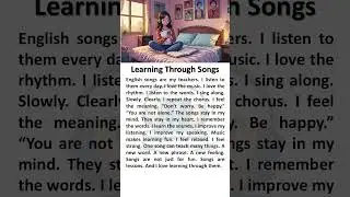 Learning Through Songs #englishpractice #englishlearning #english #story #shorts