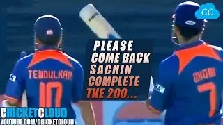 Sachin Super Charged | Just Missed his 1st 200 | Retired Hurt !!