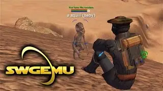 Star Wars Galaxies Gameplay - Baby Bantha and Squill Taming (Creature Handler - SWGEmu Basilisk)