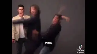 Supernatural cast having a lot of fun dancing of course