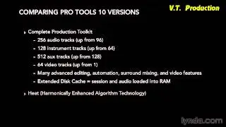 Исследование различных версий Pro Tools 10