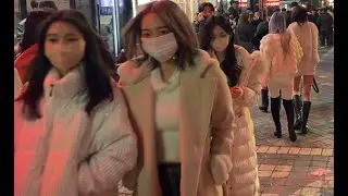[4K] Saturday Night, Walking in Gangnam Streets - Street Fashion - Walking Tour SEOUL KOREA 2022