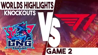 LNG vs T1 Game 2 Highlights | Knockouts | Worlds 2023 | LNG Esports vs T1