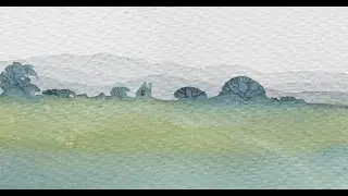 Watercolour tutorial distant hills