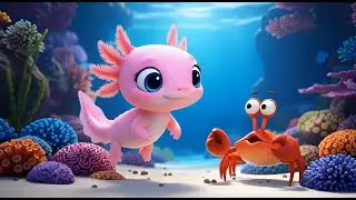 Axie Coralshine Explores: How Crabs Live & Play! 🦀 | Educational Ocean Song for Kids