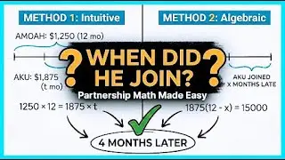Partnership Math: When Did He Join the Business? (2 Methods)